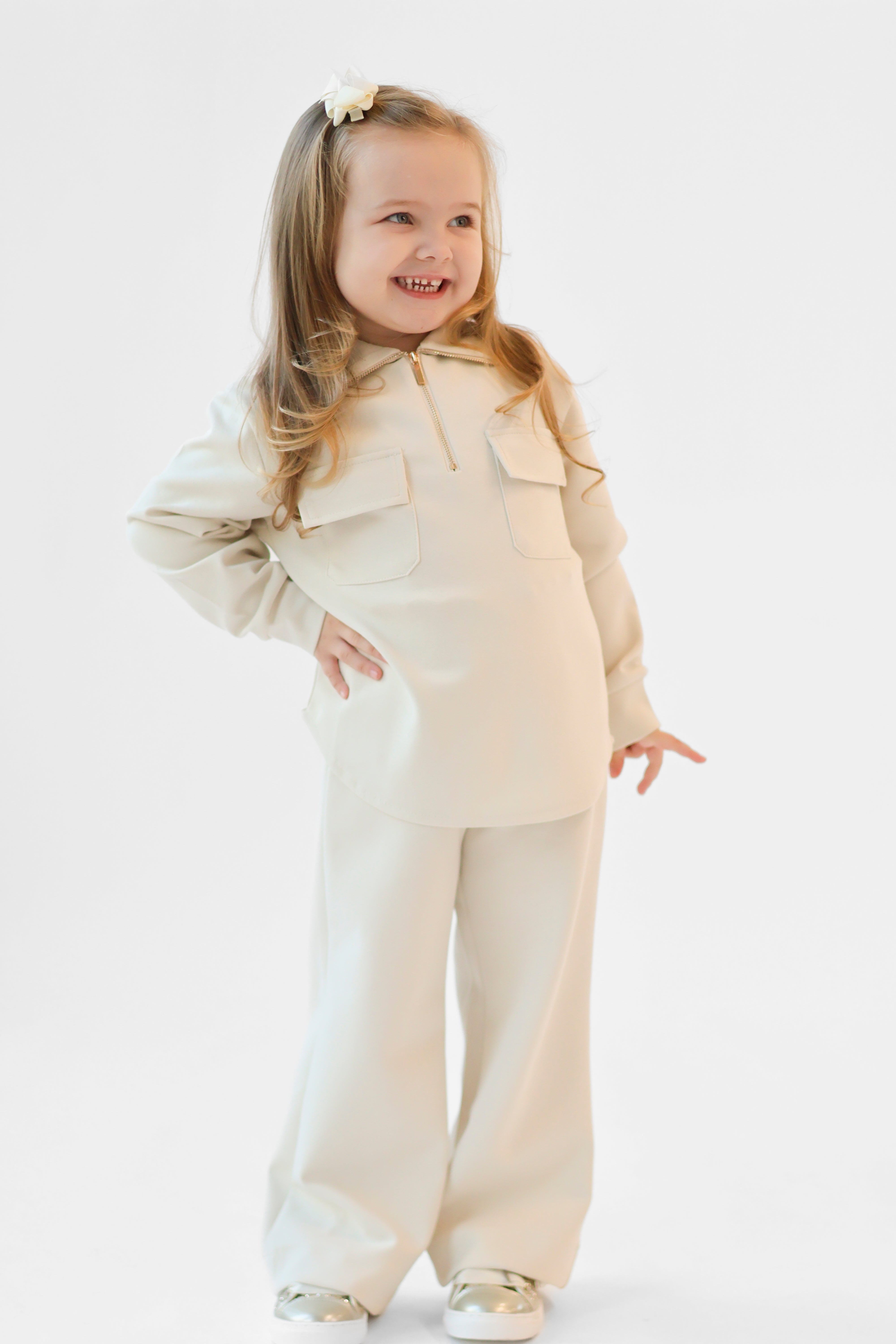 Gemma Kids Co-ord Tracksuit Beige