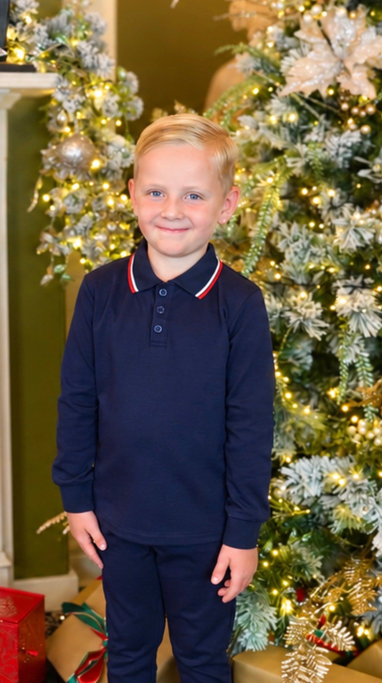 Albie Boys 2 Piece Smart Tracksuit Navy