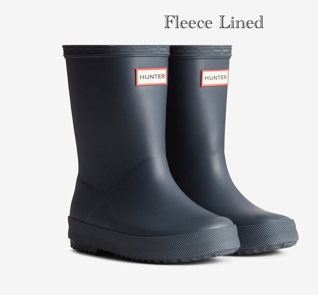 Kids First Fleece Lined Hunter Boot Navy