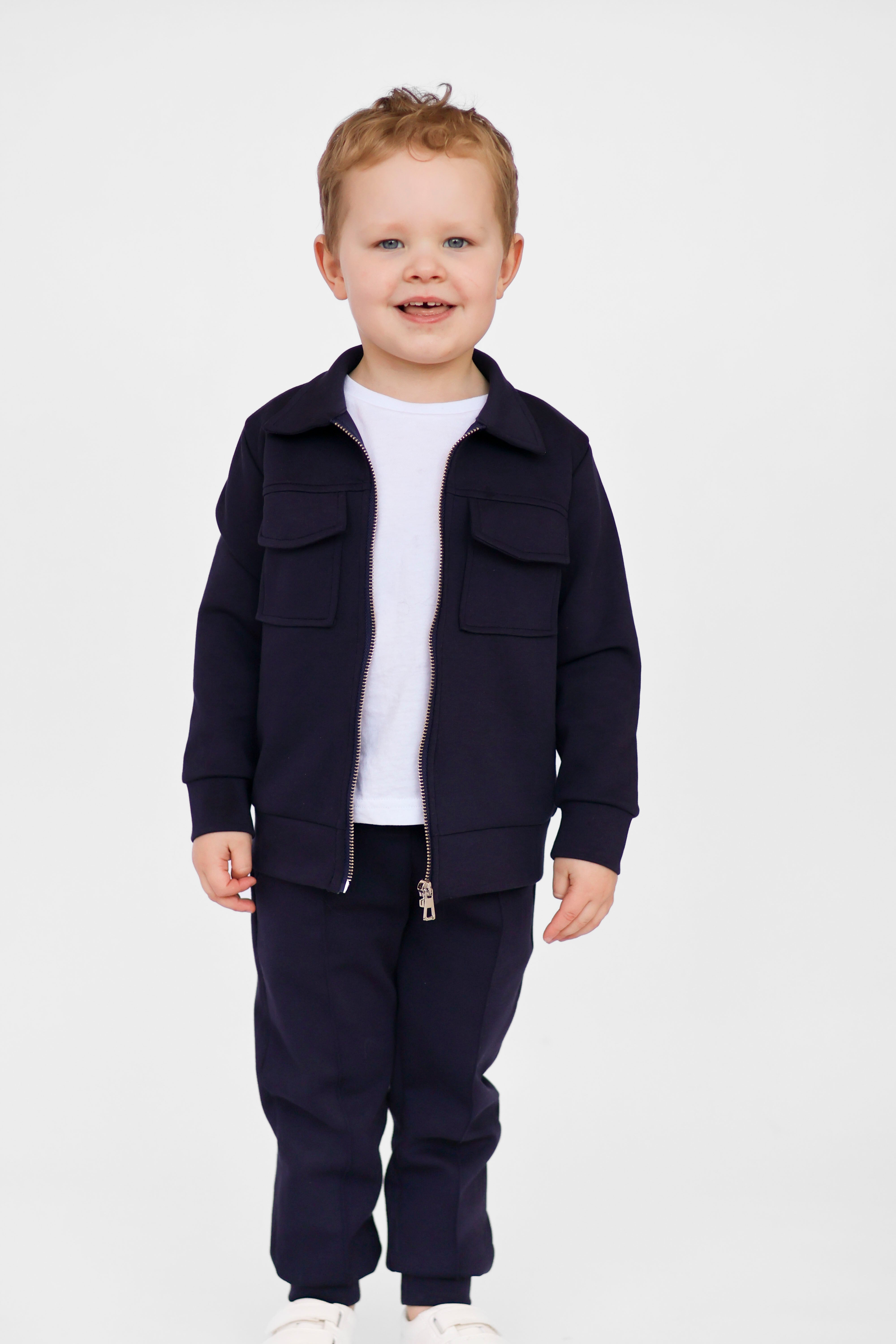 Marcus Boys Zip Up Smart Tracksuit Navy