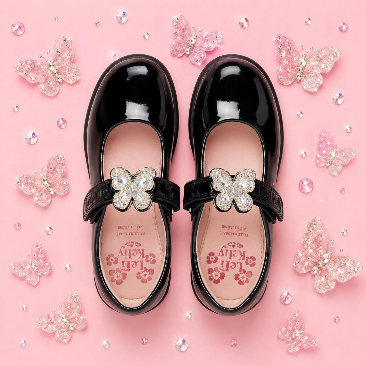 Lelli Kelly Selena Black Patent School Shoes G Fit LKS08484