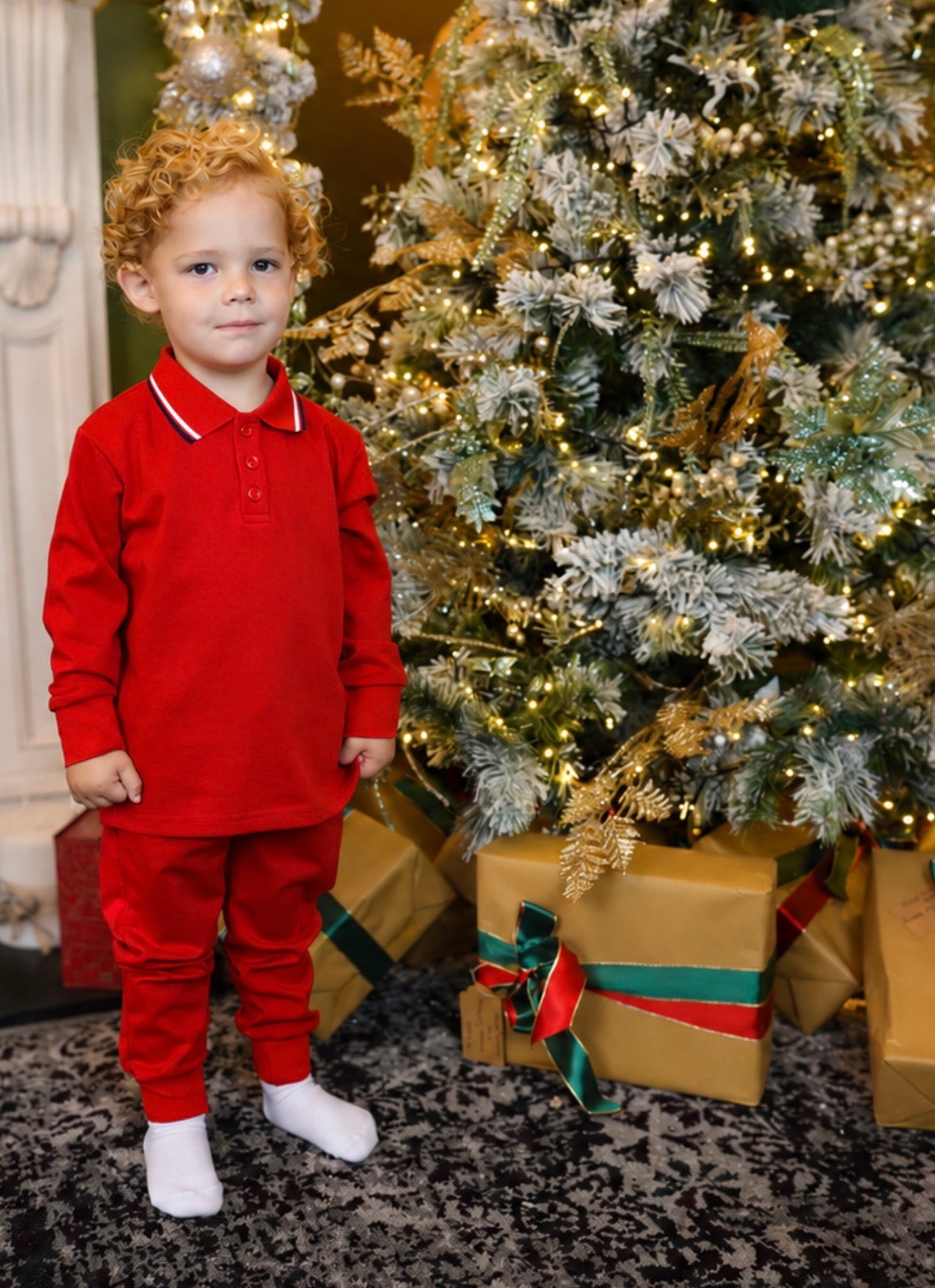 Albie Boys 2 Piece Smart Tracksuit Red