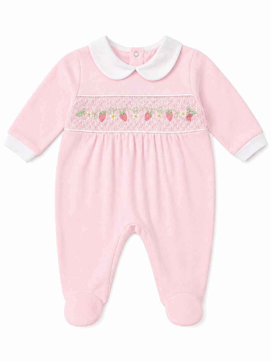 AV2081 Girls Pink Strawberry Babygrow