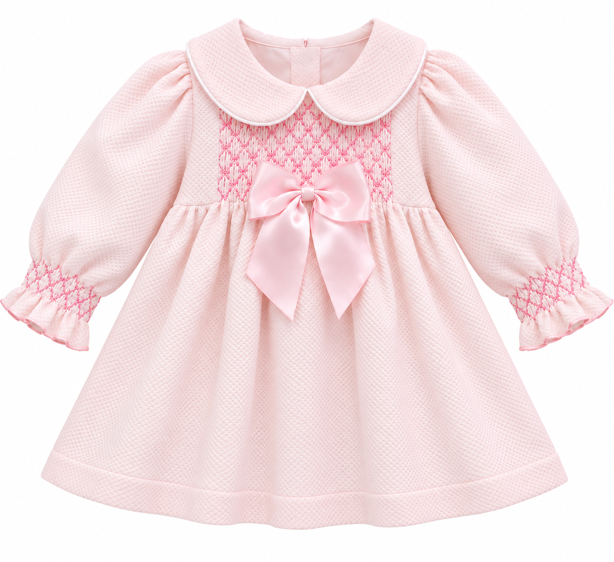 2536 Baby Girls Puff Dress Pink