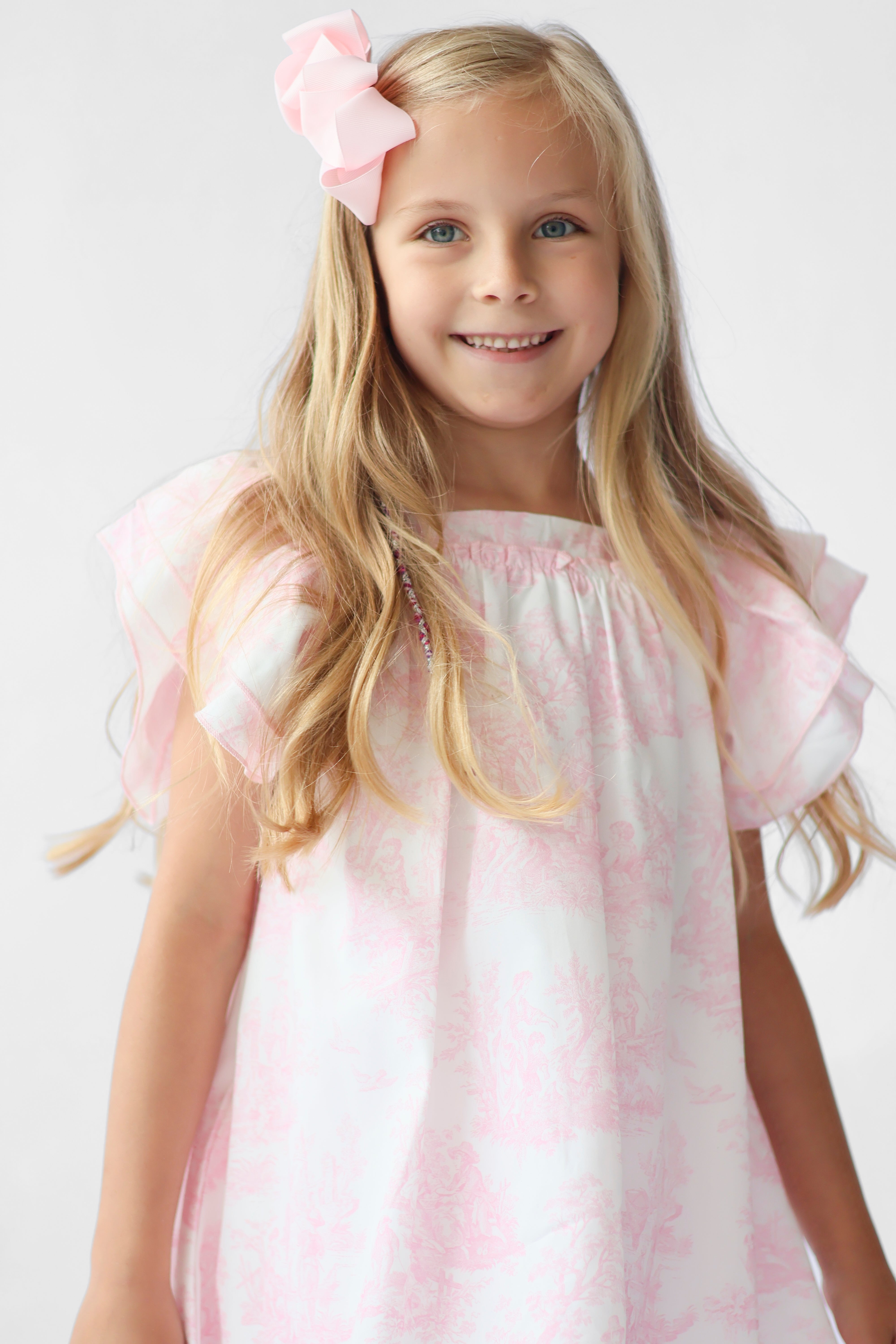 Lyla Girls Paisley Print Shirt Dress Pink