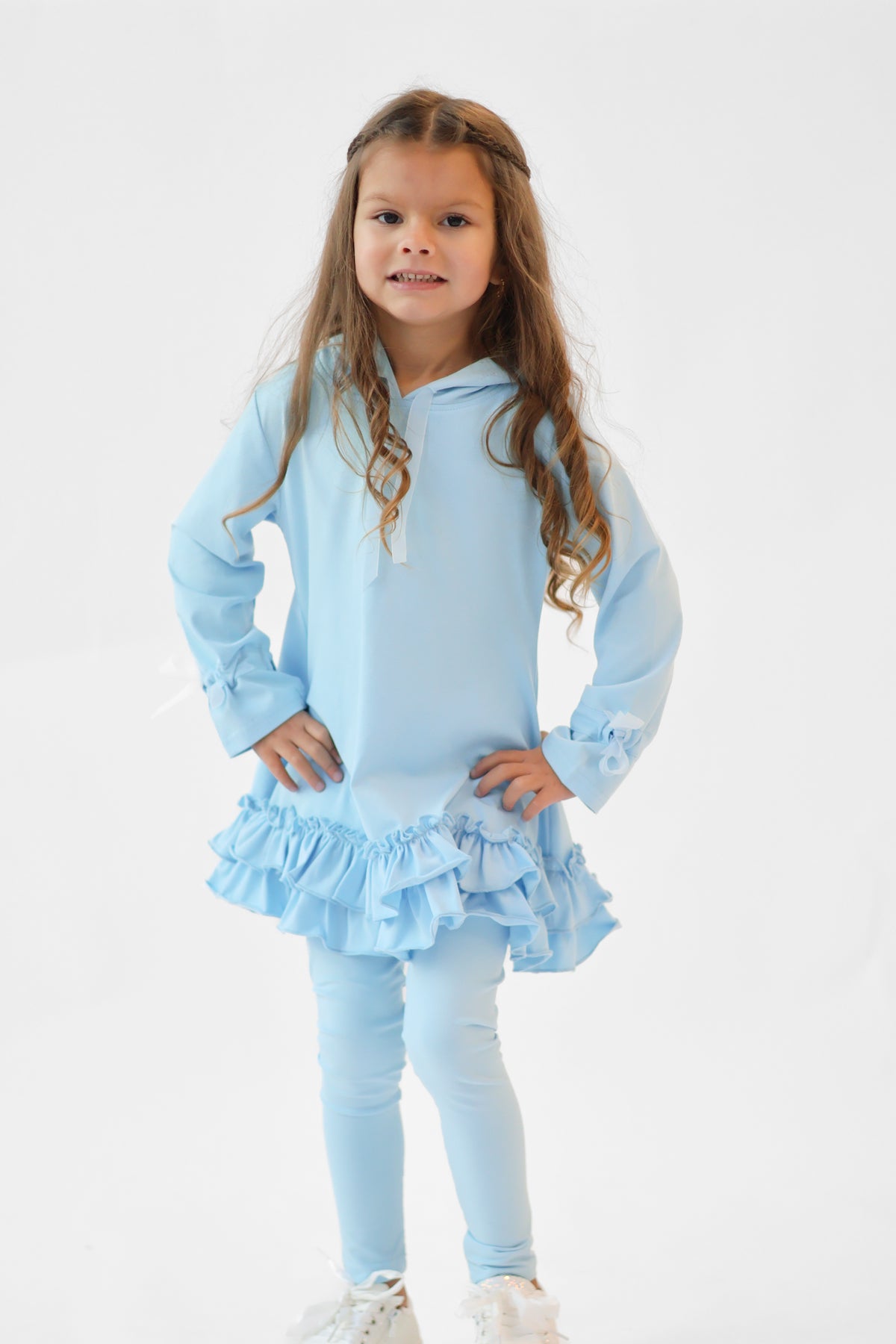 Cece Girls Frilly Ruffle Tracksuit Blue