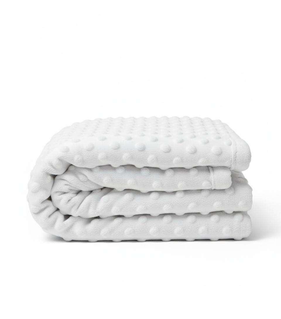 Baby White Bobble Wrap Blanket