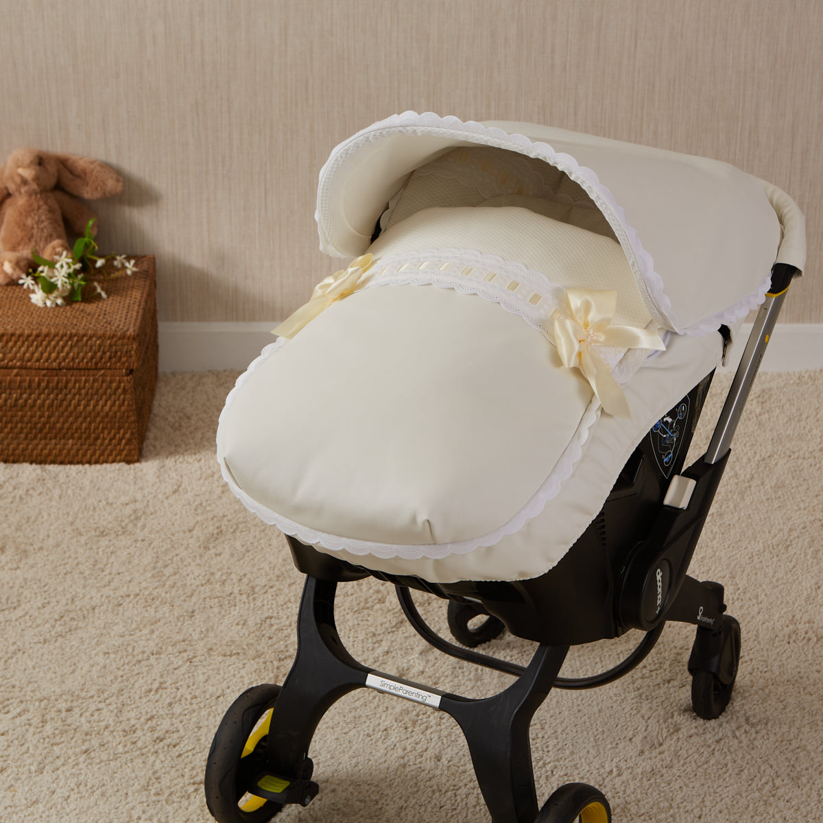 094237 Leatherette Doona Car Seat Cover Cream
