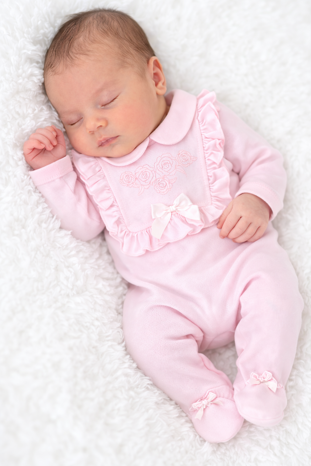Pex Rosa Girls Peter Pan Collar Babygrow