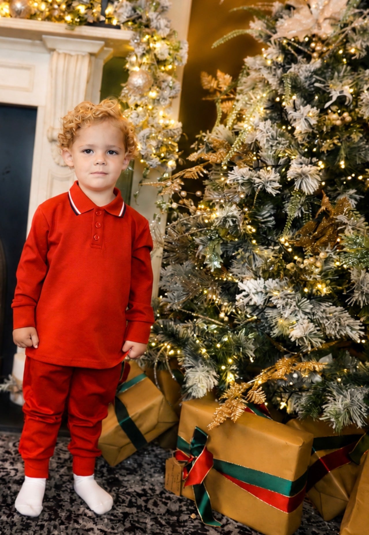 Albie Boys 2 Piece Smart Tracksuit Red
