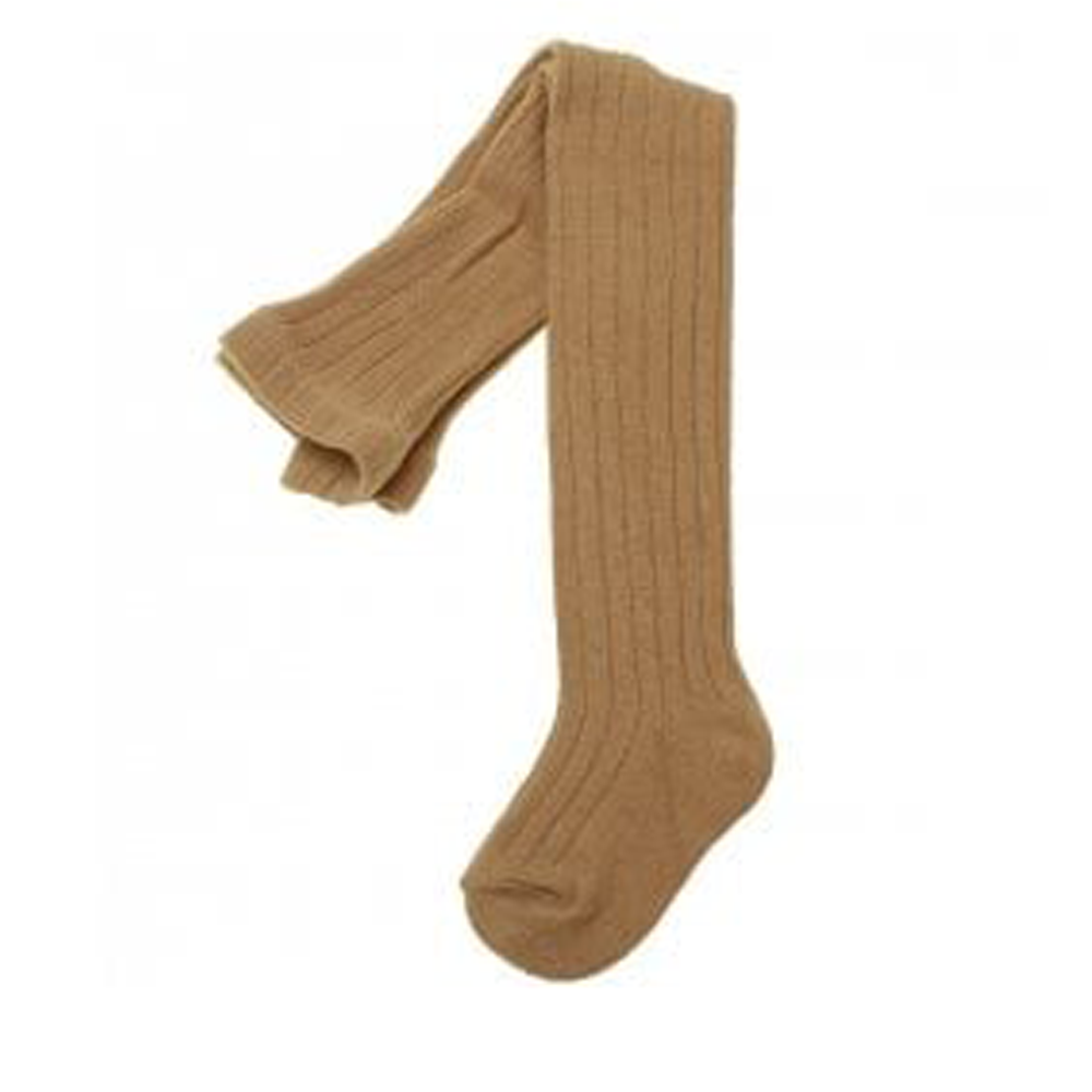 162 Ribbed Tights Camel