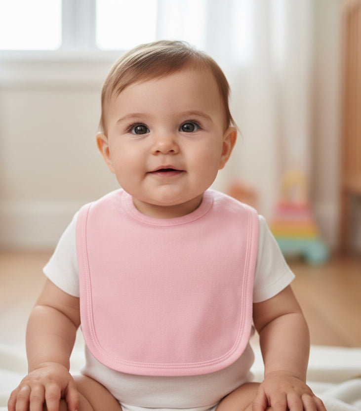 Plain Pink Baby Bib