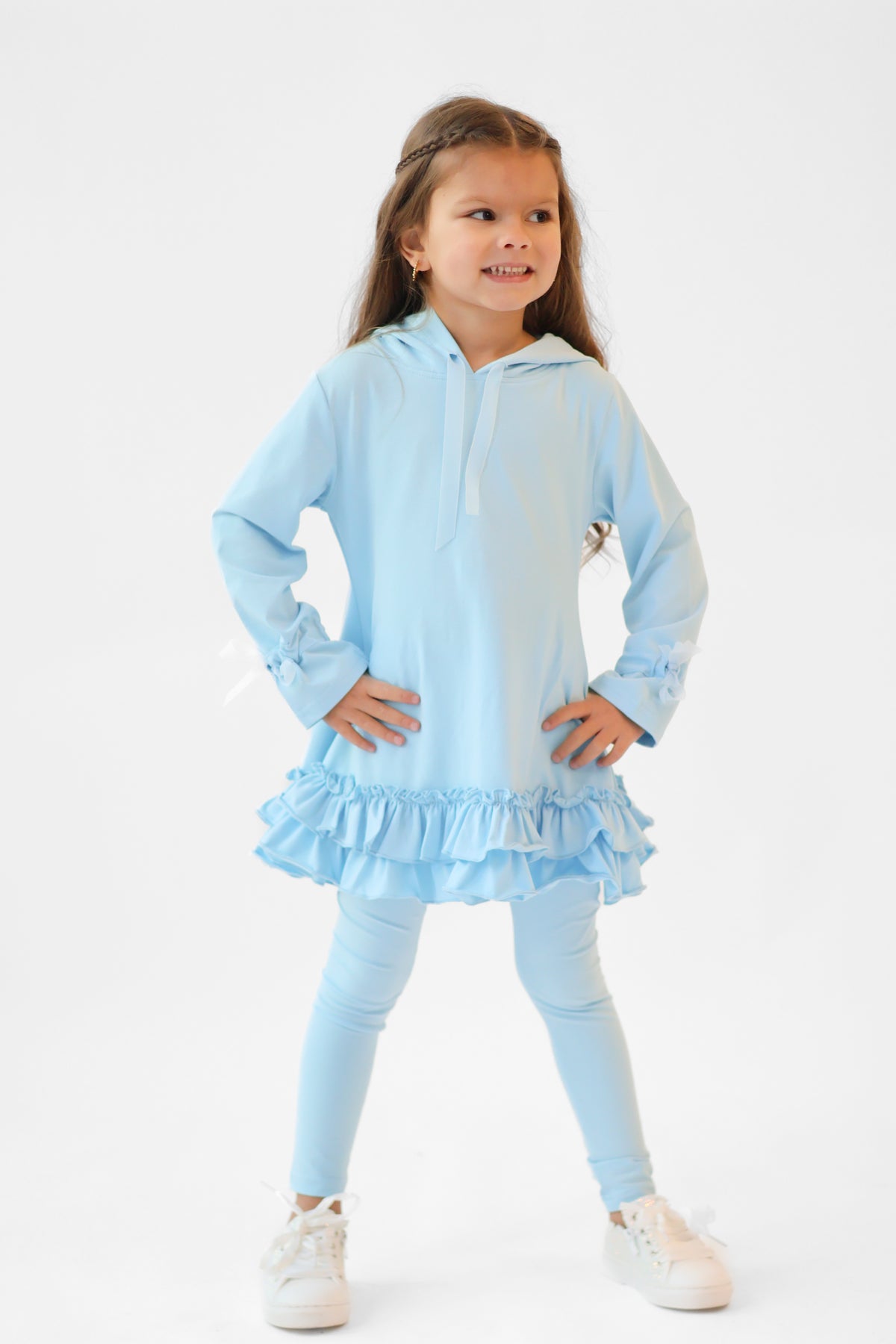 Cece Girls Frilly Ruffle Tracksuit Blue