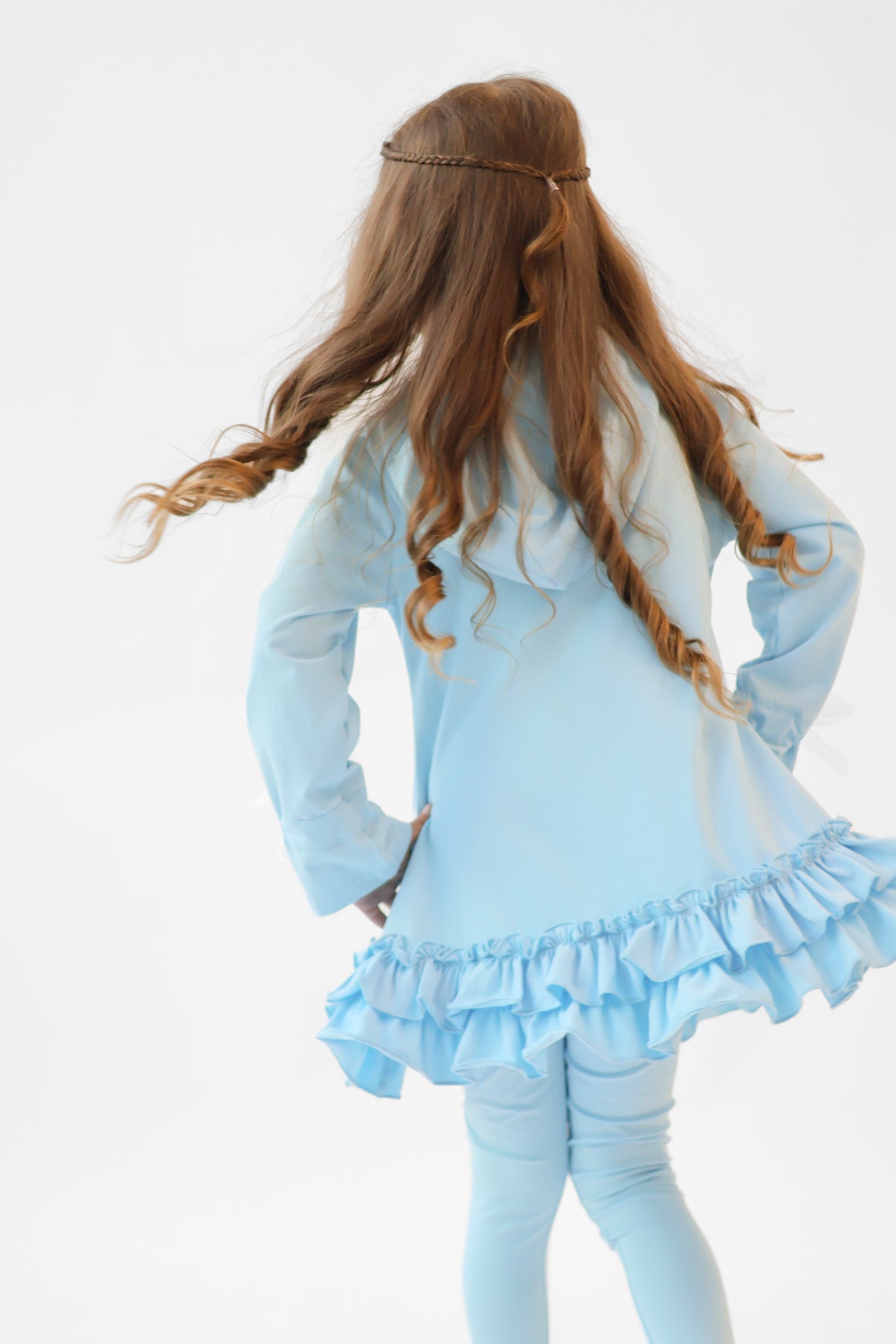 Cece Girls Frilly Ruffle Tracksuit Blue