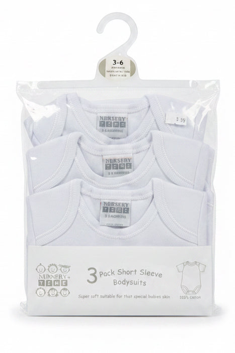 White Baby Vest - 3 Pack