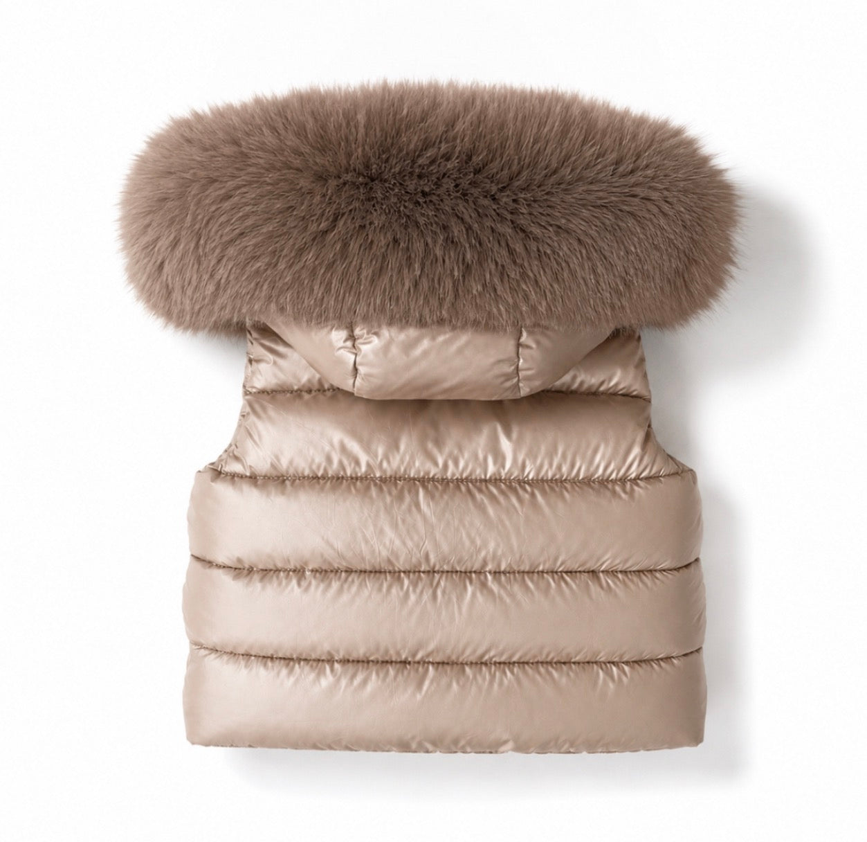 Monaco Unisex Faux Fur Padded Gilet Irish Cream