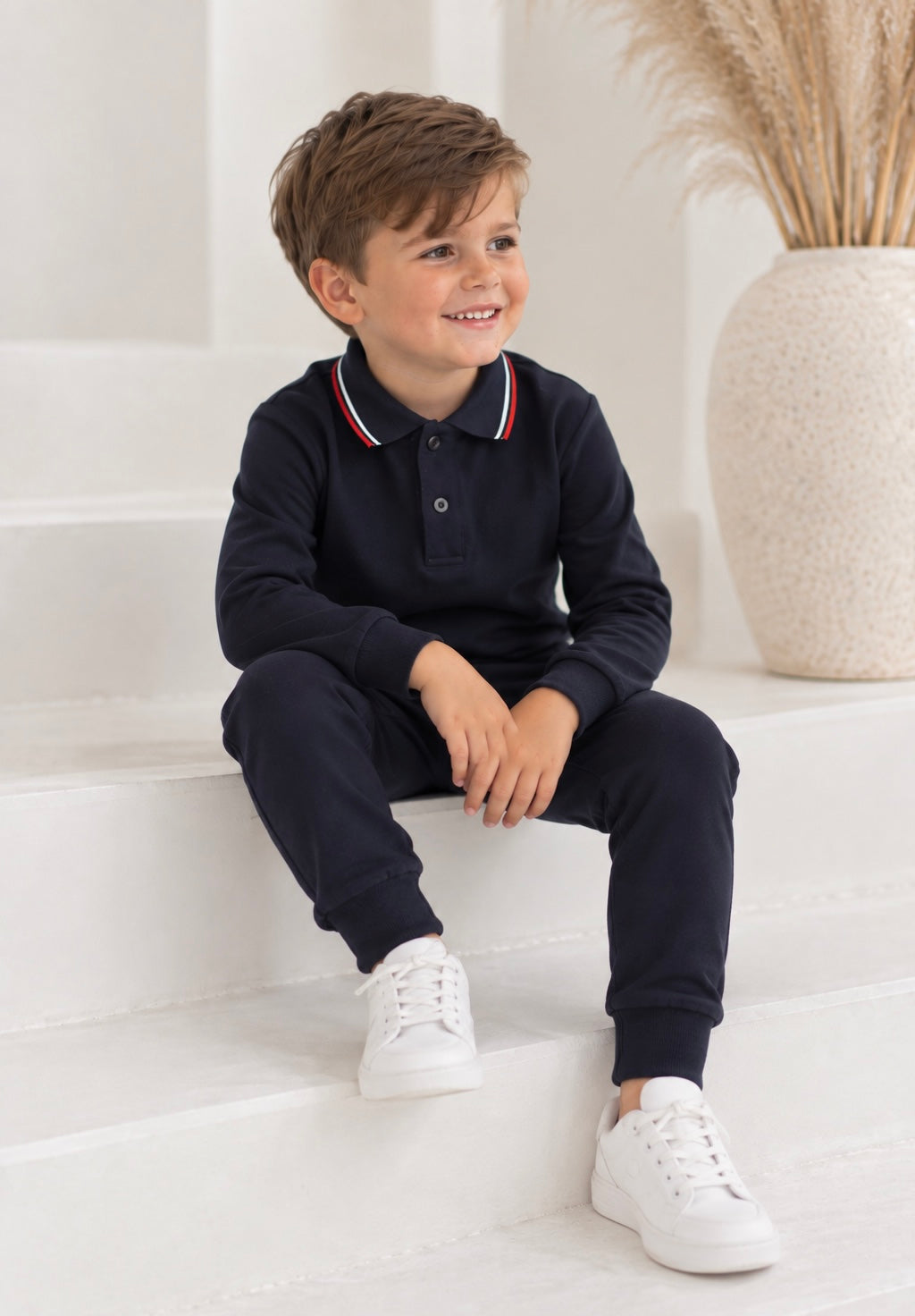 Albie Boys 2 Piece Smart Tracksuit Navy