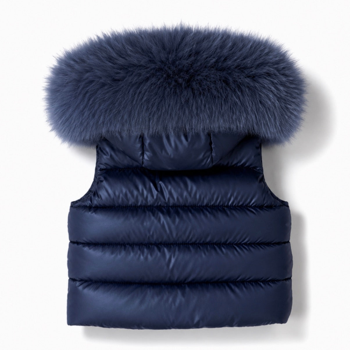 Monaco Unisex Faux Fur Padded Gilet Navy