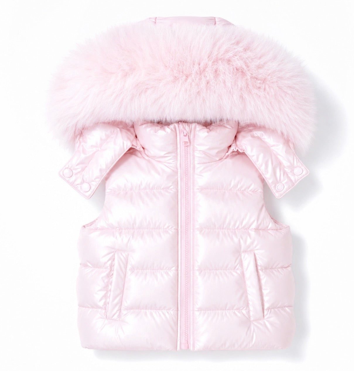 Monaco Faux Fur Padded Gilet Pink