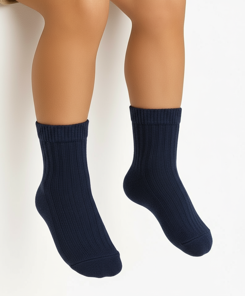 2.016/4 Condor Short Ribbed Socks Navy