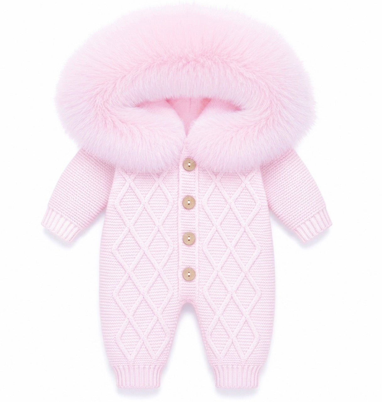 Eva Bella Signature Faux Pram Suit Pink