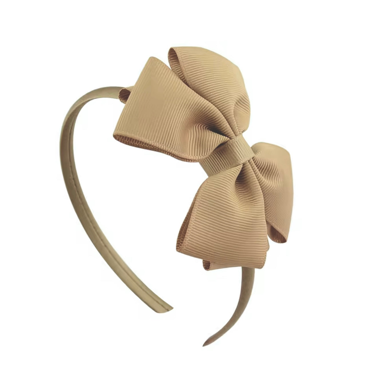 Girls Bow Headband Camel