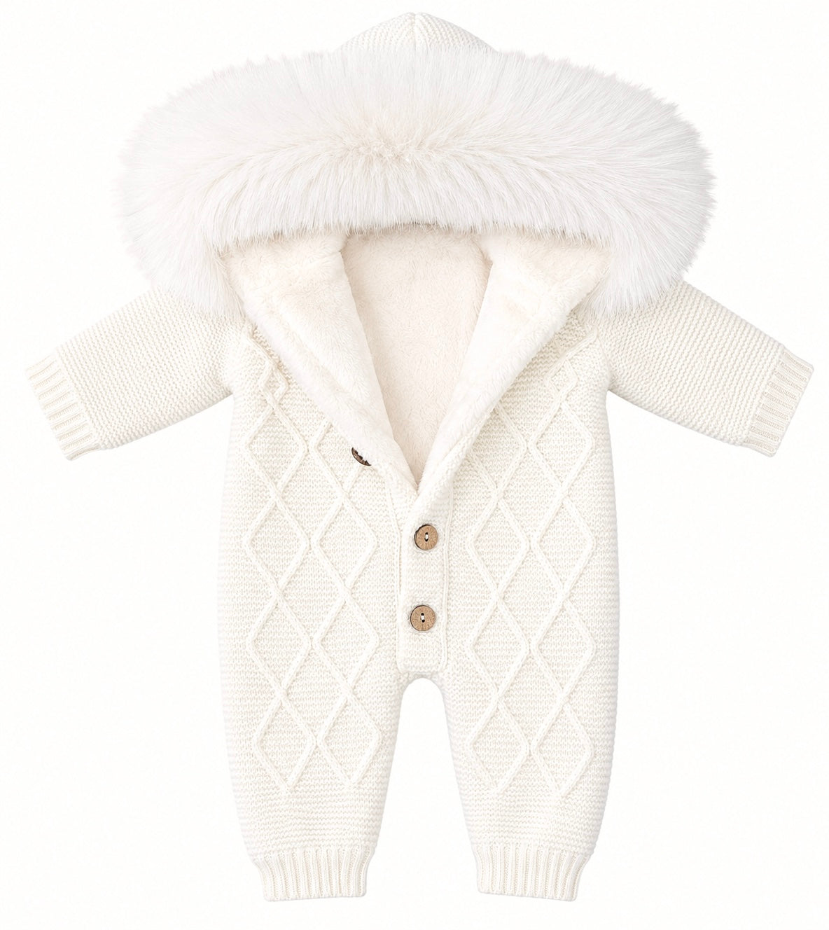 Eva Bella Signature Faux Pram Suit Cream