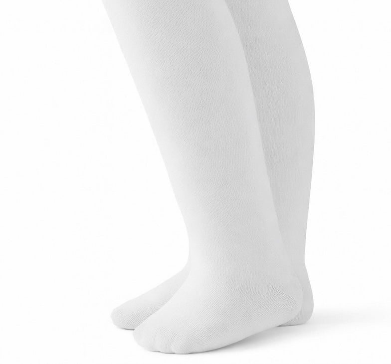 Nursery Time Baby Girls Plain White Tights