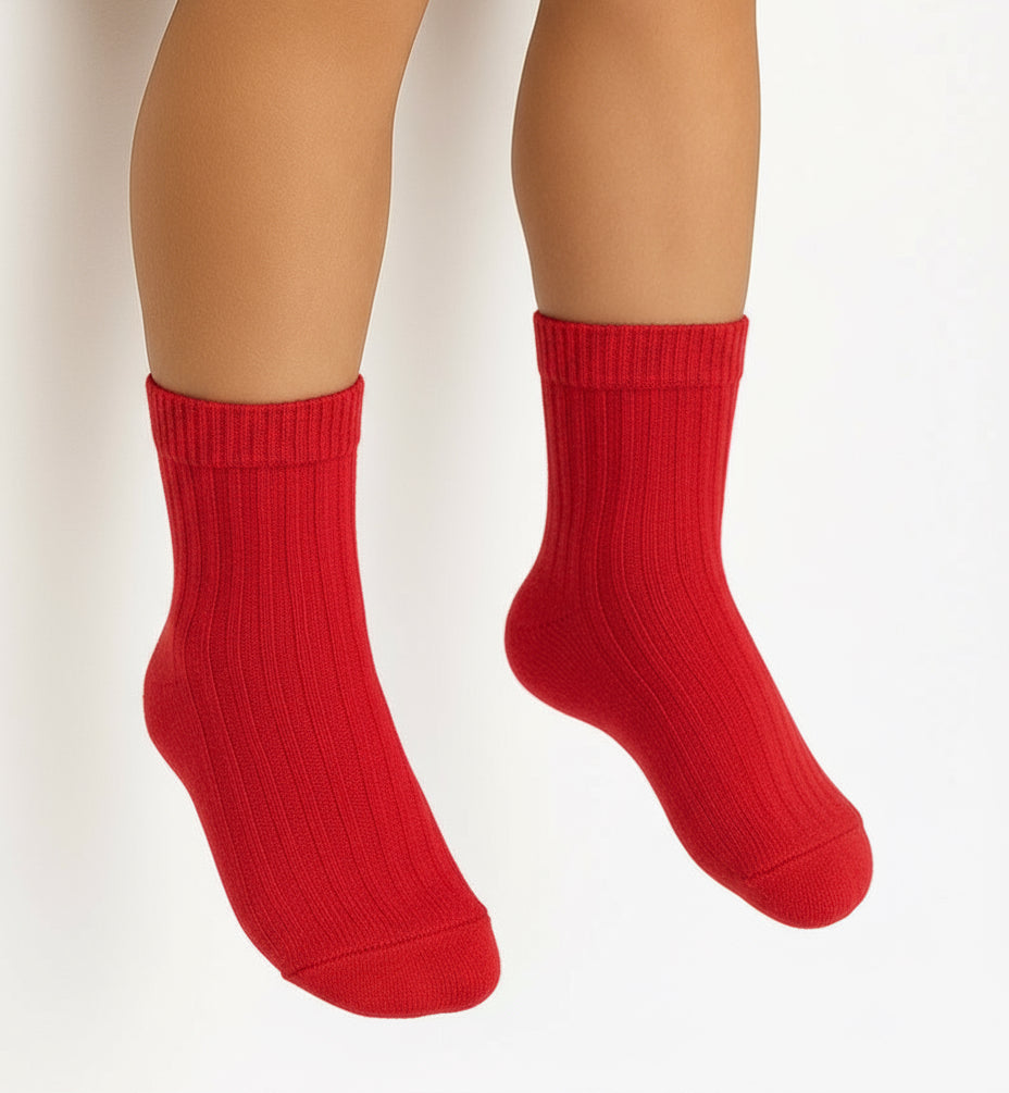 2.016/4 Condor Short Ribbed Socks Red