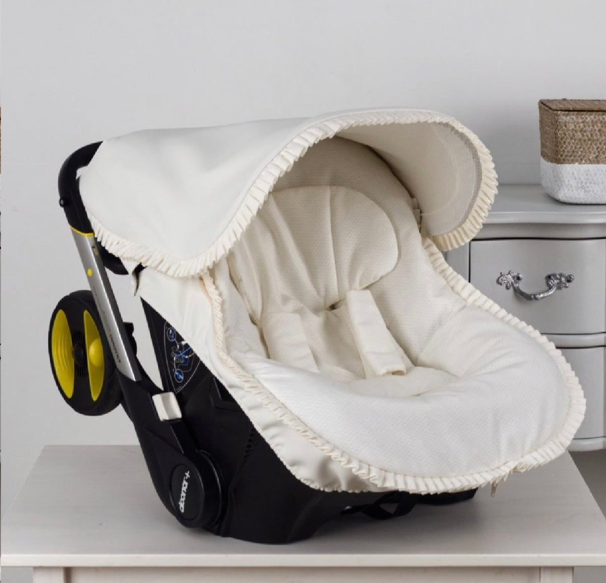 070246 Doona X Cover Plain Cream Leather