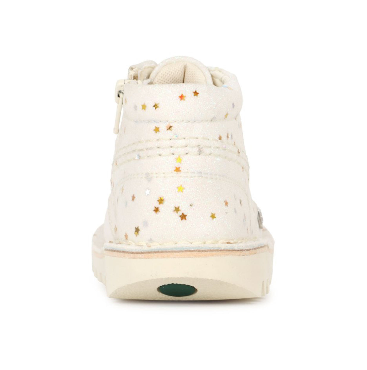 Kick Hi Zip White Glitter Kicker Boot