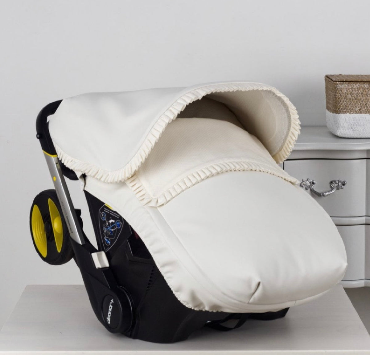 070246 Doona X Cover Plain Cream Leather