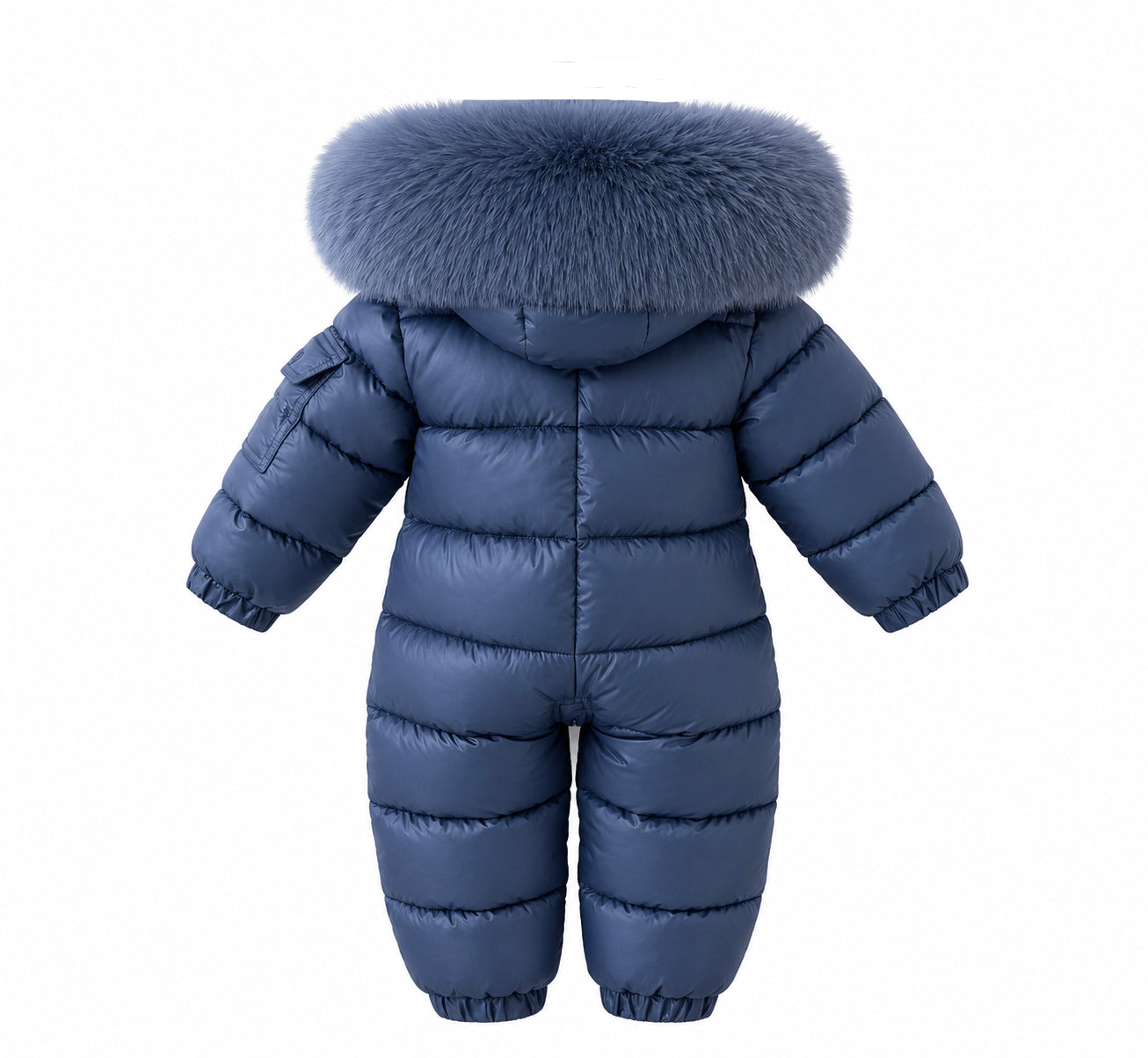 Harper Faux Fur Padded Snowsuit Navy