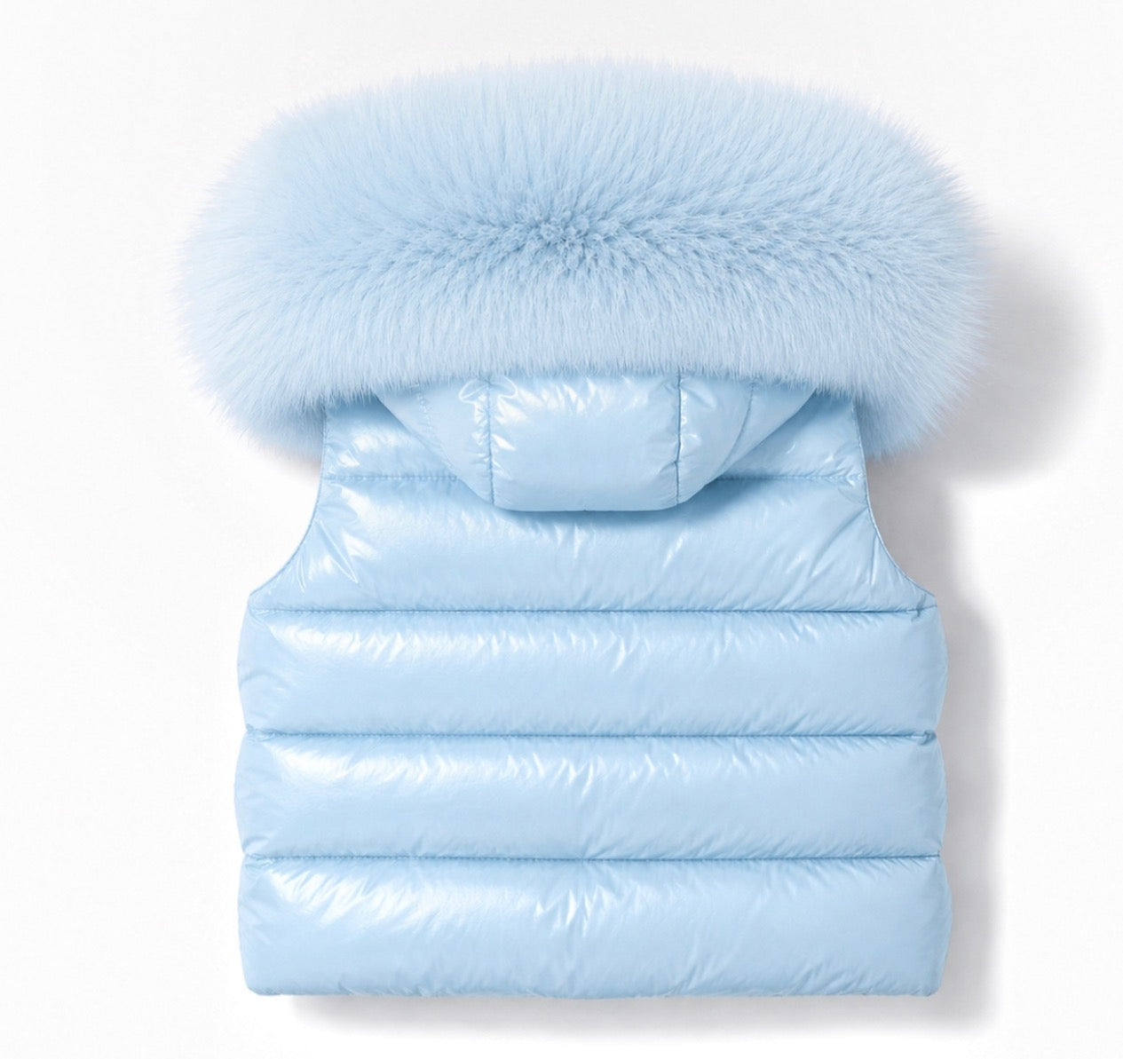 Monaco Unisex Faux Fur Padded Gilet Blue
