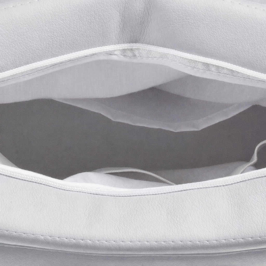 90102 Baby Bow Leatherette Changing Bag Grey