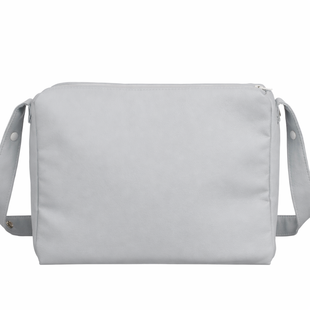 90102 Baby Bow Leatherette Changing Bag Grey