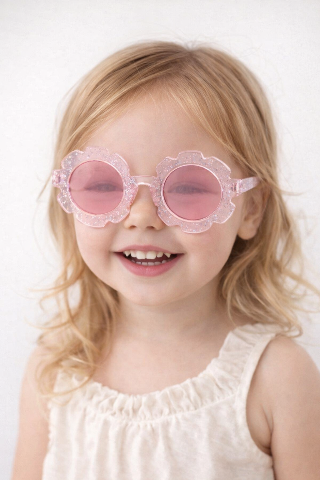 Daisy Girls Sunglasses Pink Glitter