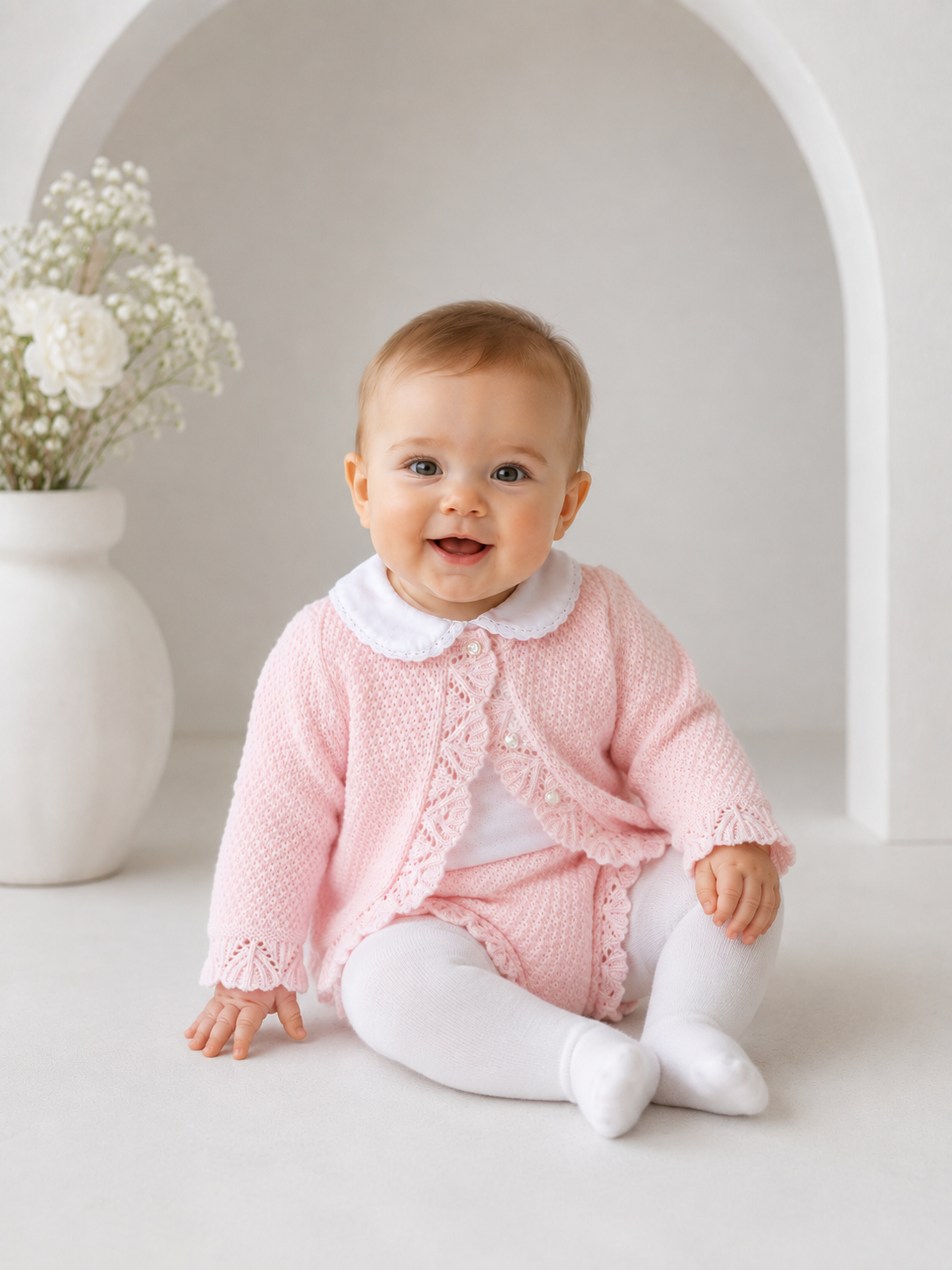 Victoria Pex Pink Knitted 3 Piece Outfit Set