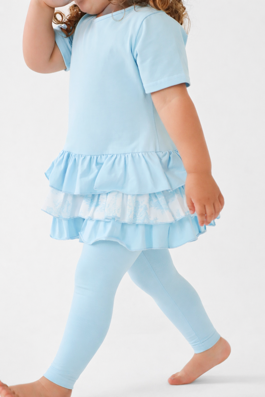 Willow Girls Frilly Bow Tracksuit Set Blue