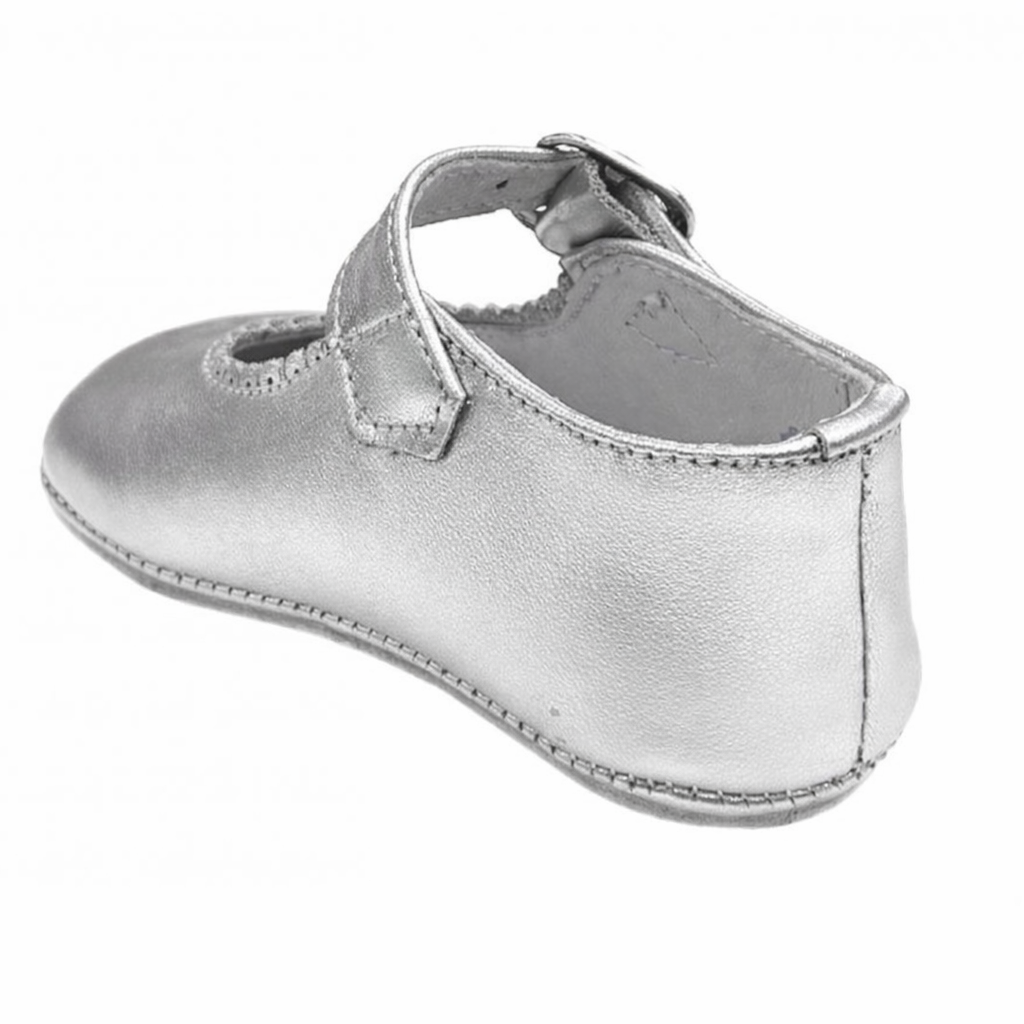 172901 Andanines Mary Jane Pram Shoe Silver