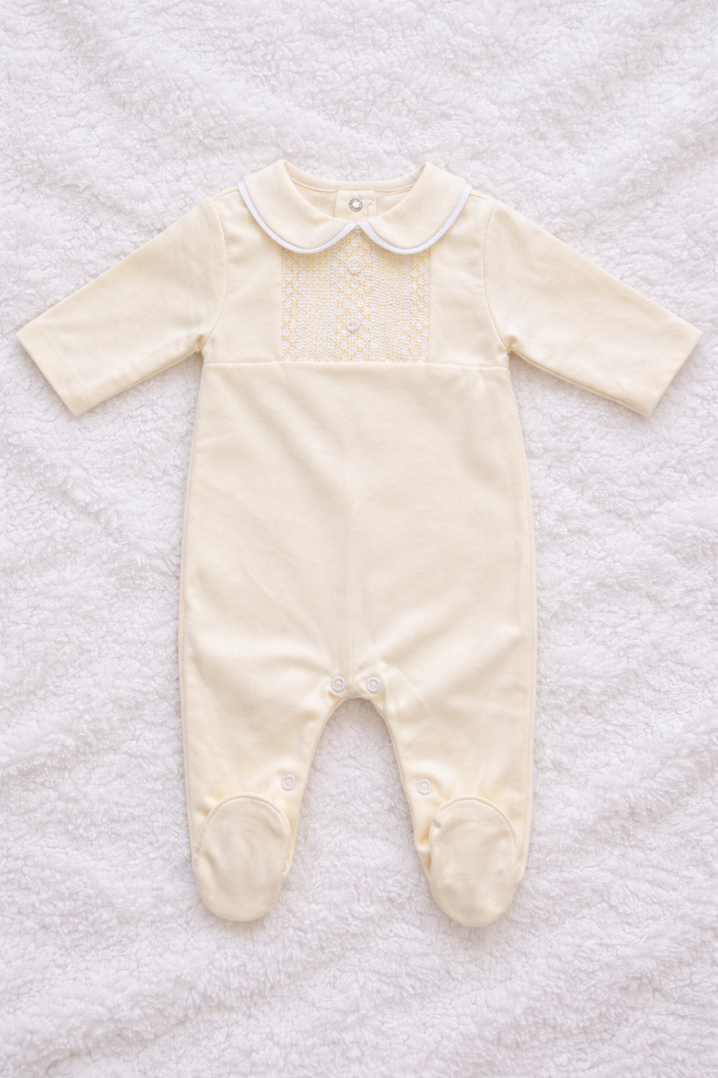 Baby Unisex Lemon Smock Babygrow