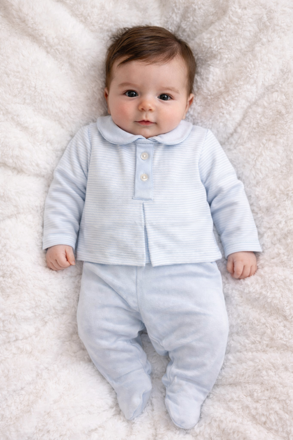 113 Baby Boys Blue 2 Piece Babygrow