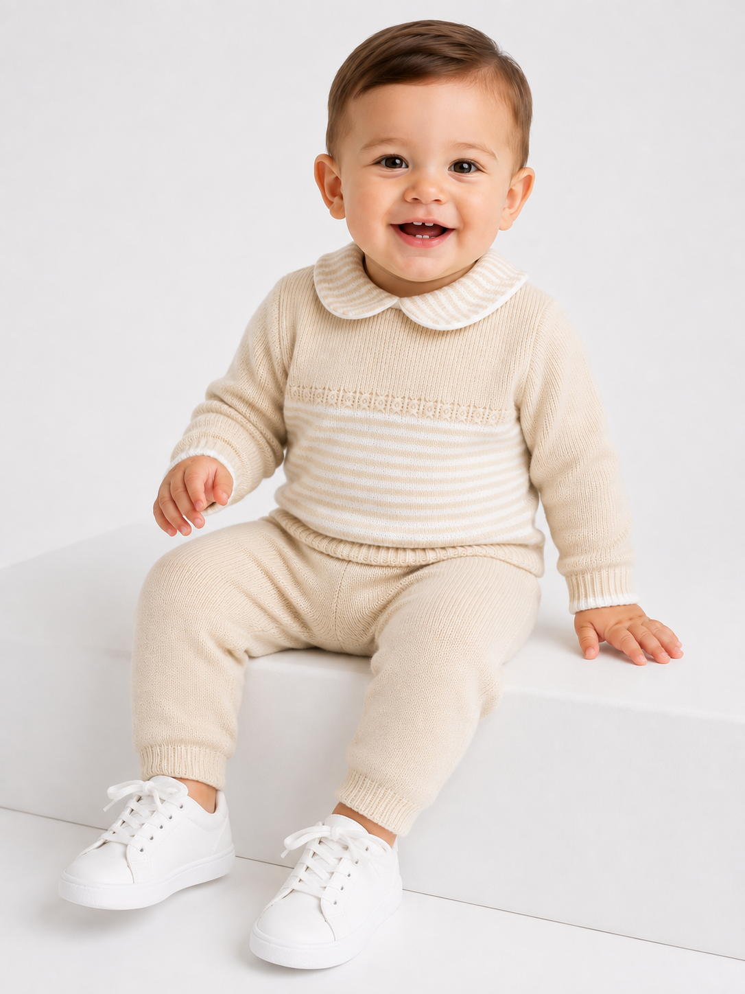 Marshall Pex Baby Knit Tracksuit Beige