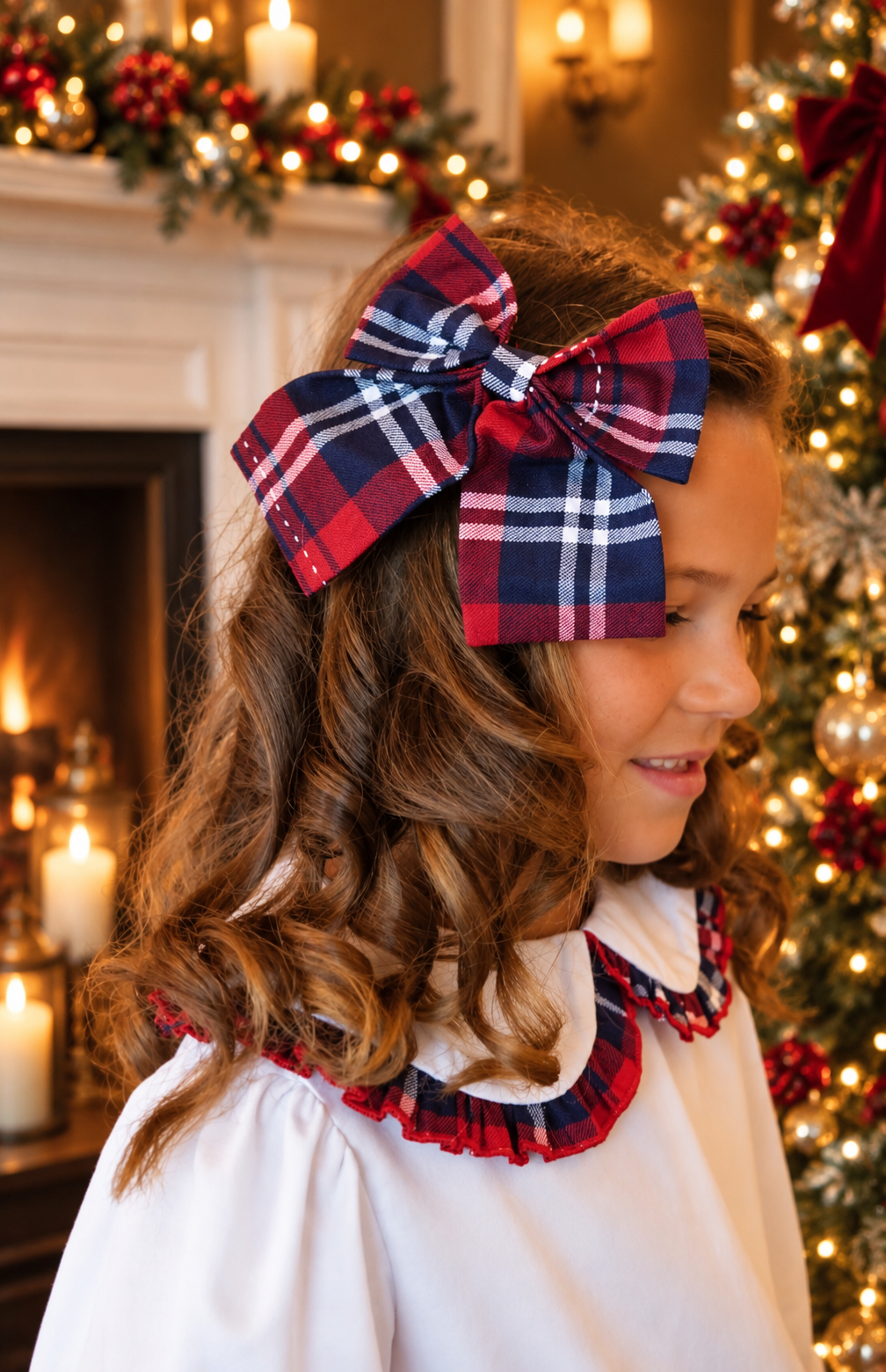 Noel Skirt Navy Tartan 4 Piece Girls Set