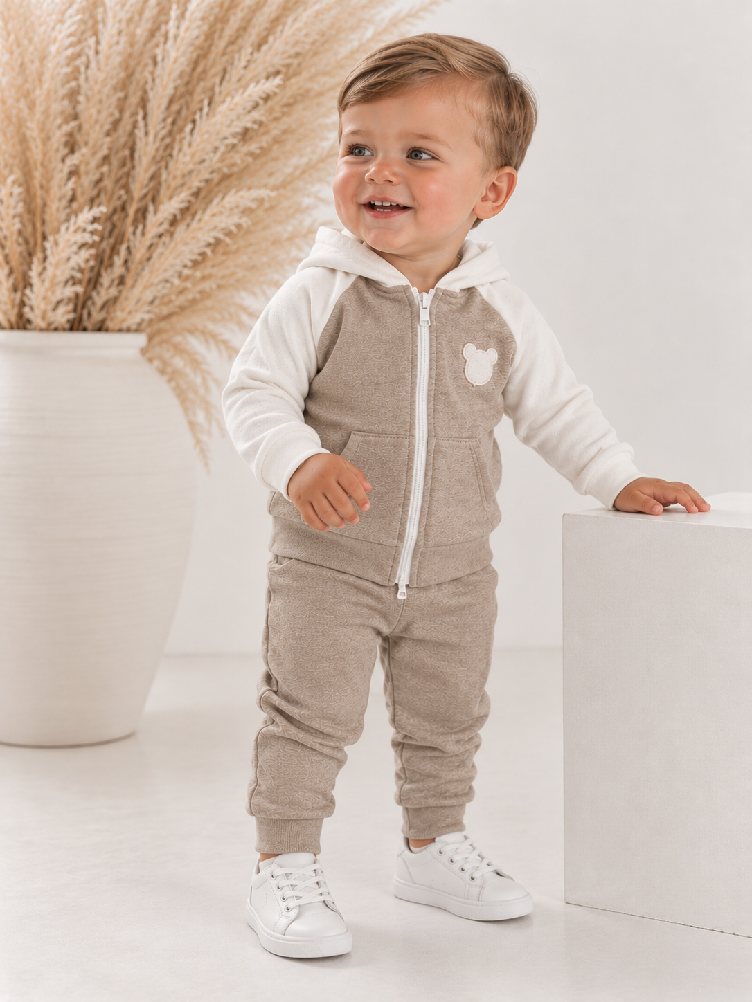 Teddy Pex Baby Tracksuit Beige