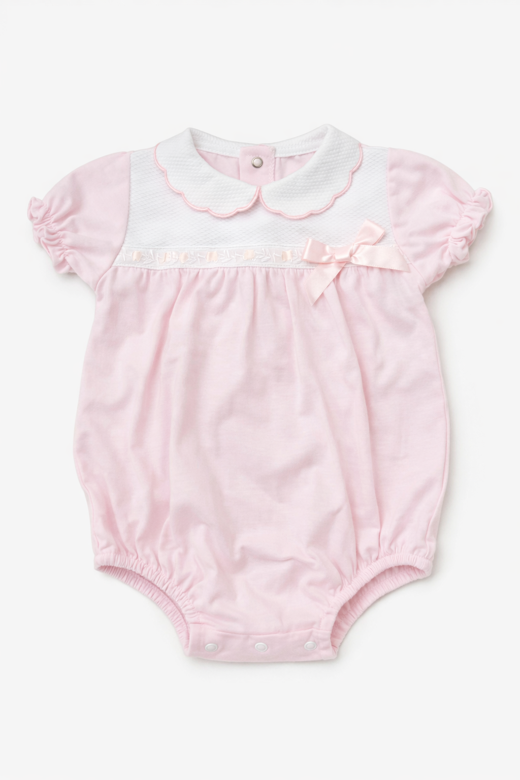 26HA-335 Baby Girls Bow Ribbon Romper
