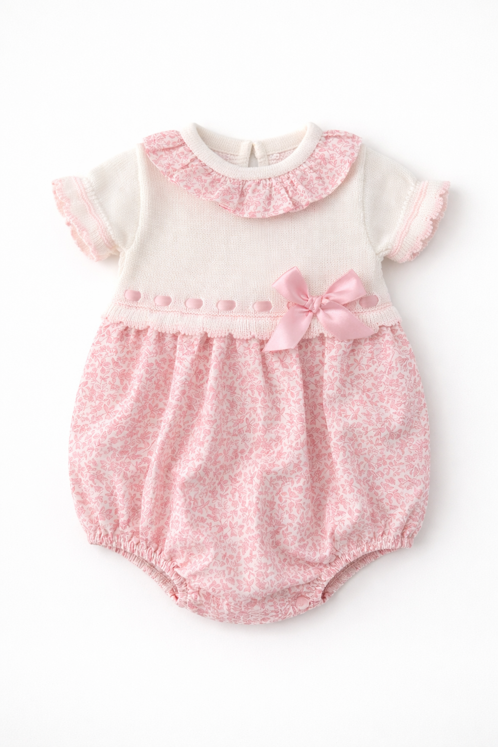 26RF-607 Baby Girls Floral Romper