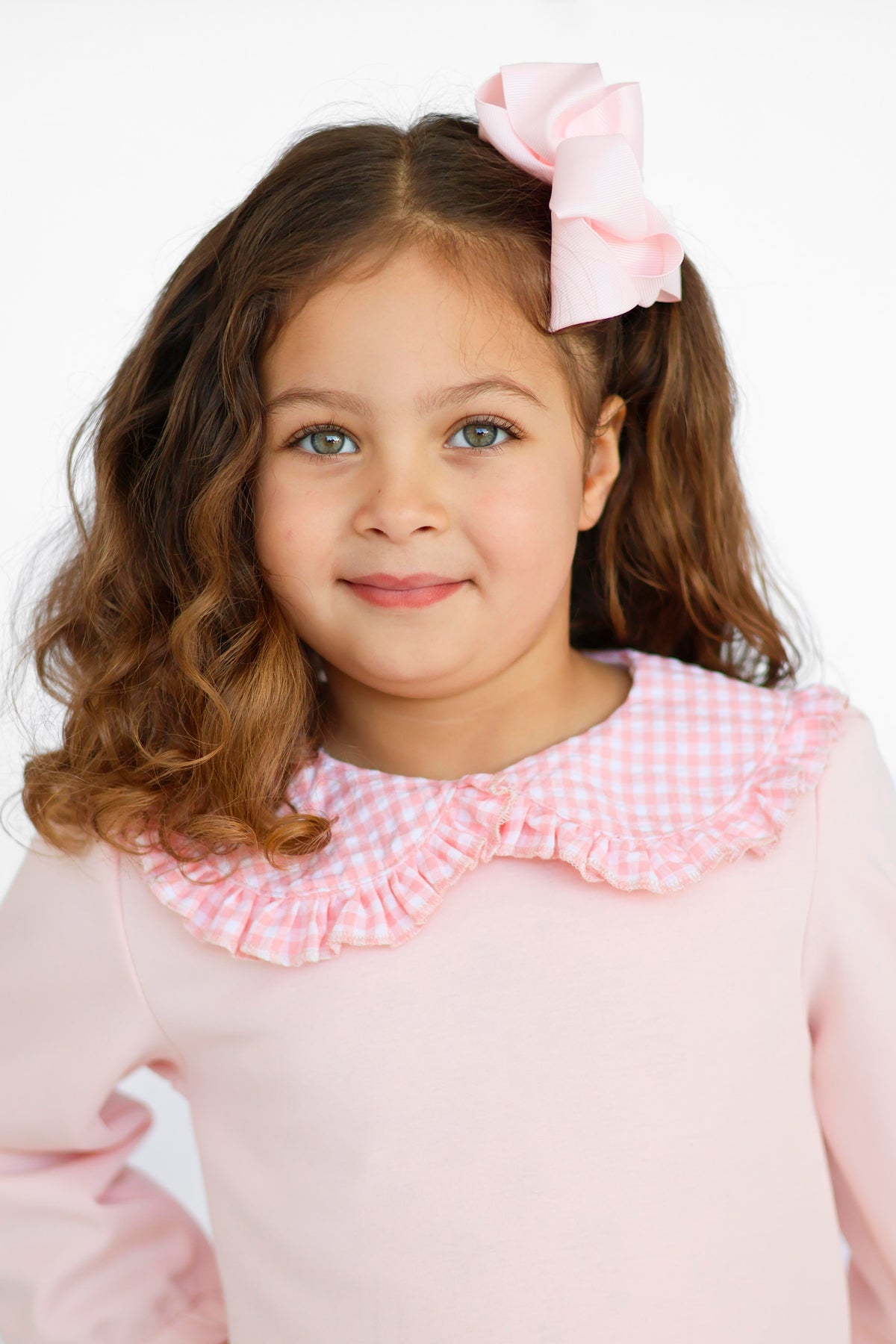 Posie Luxe Girls Checked  Jumper & Legging Tracksuit Set Pink