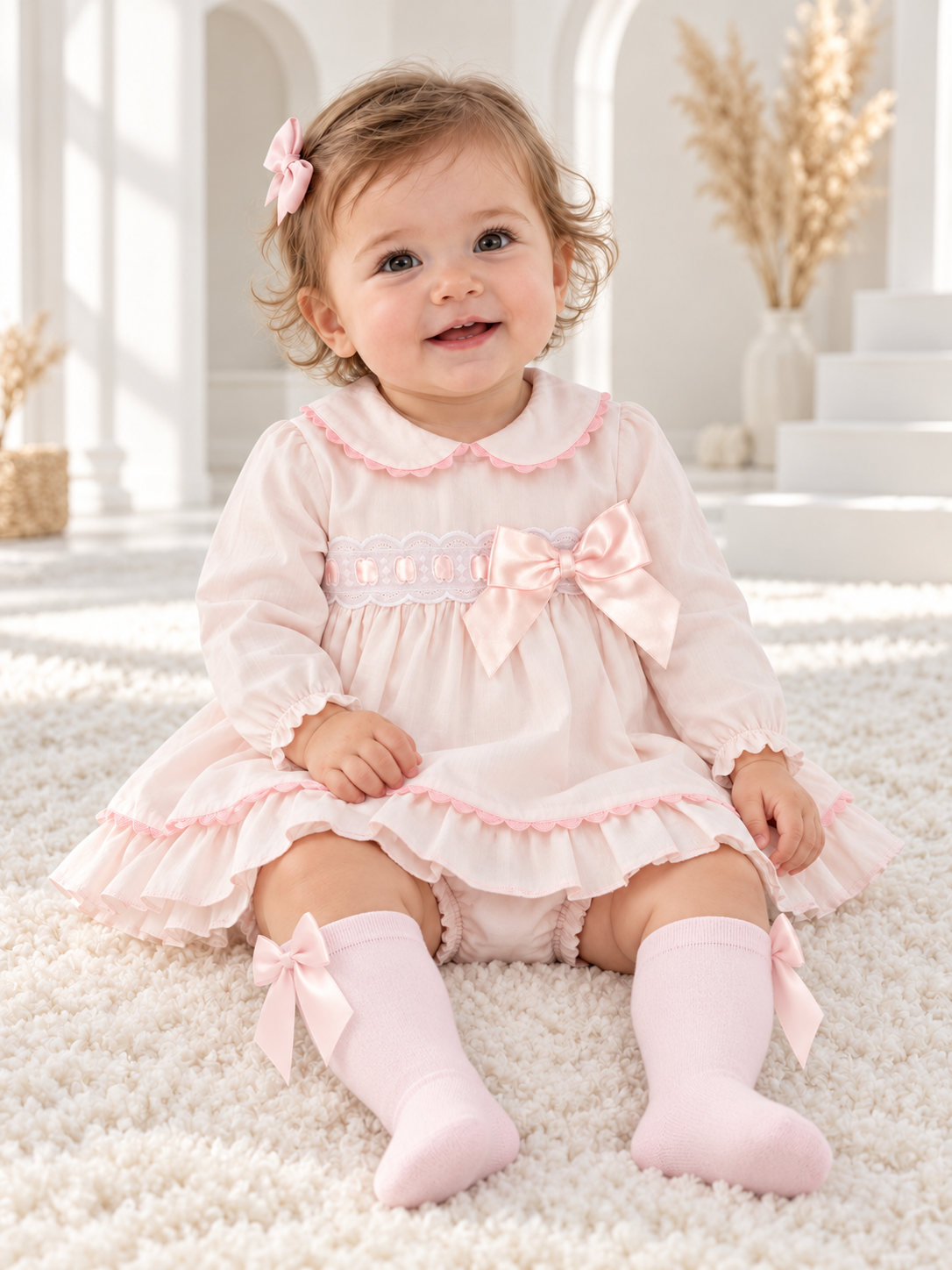 MYD26201 Baby Girls Weeme Dress & Bloomers Pink
