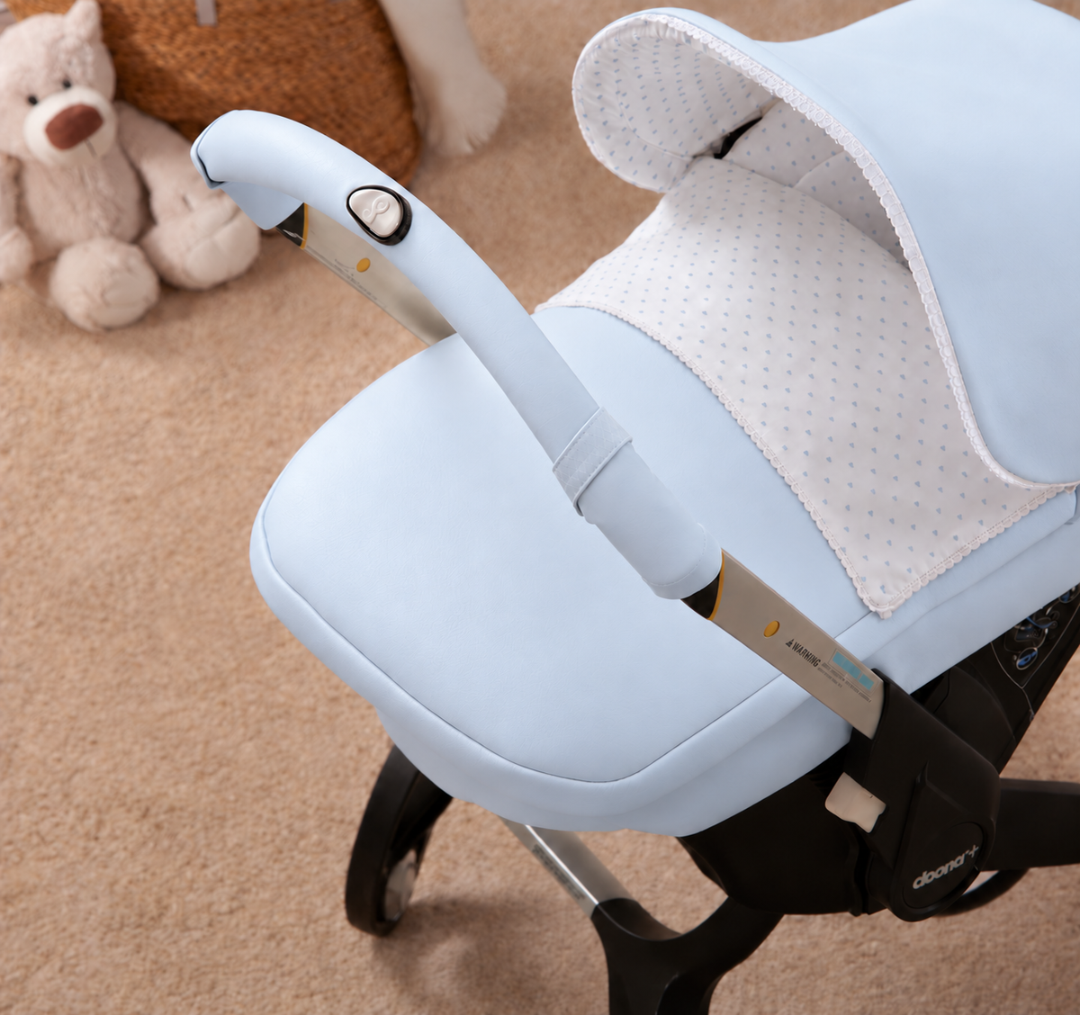 037246 Doona X Car Seat Cover Leatherette Blue